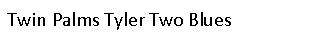 Text Box: Twin Palms Tyler Two Blues