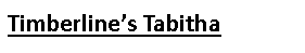 Text Box: Timberline’s Tabitha
